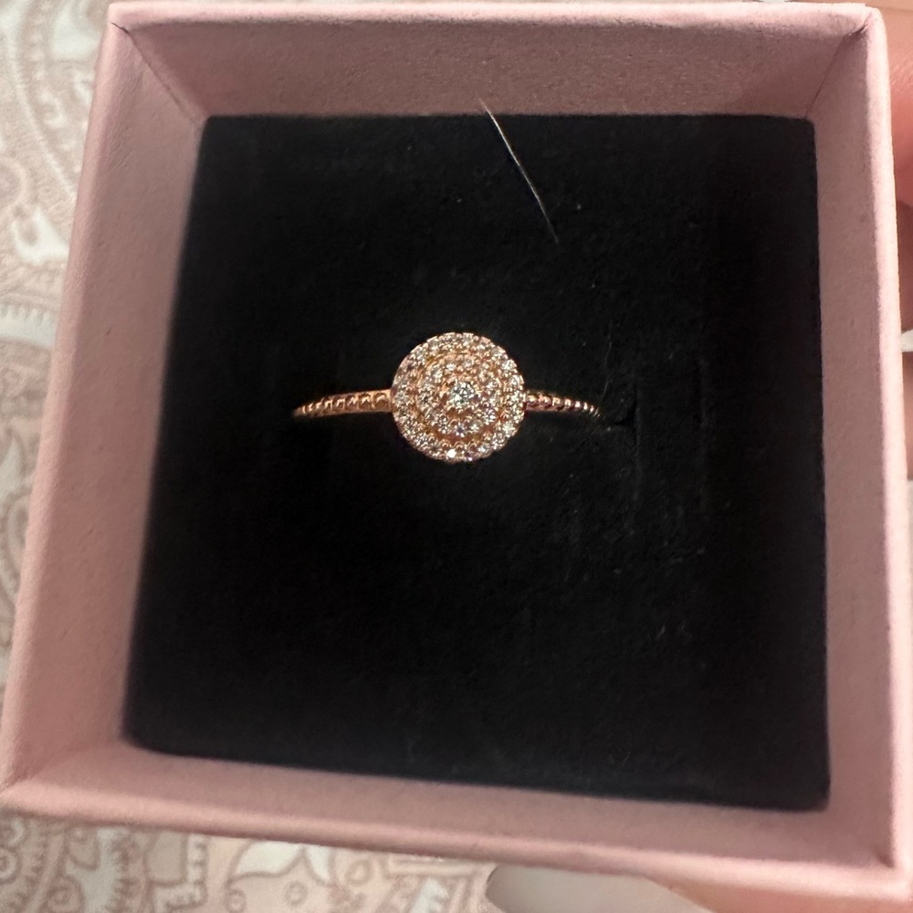 Pandora rose gold  elegant spark ring
